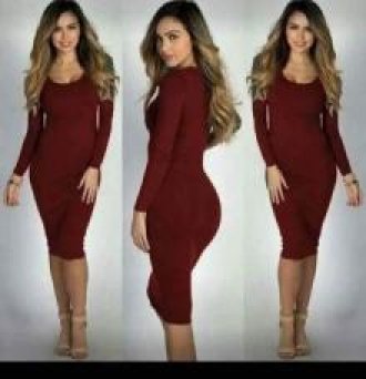 Vestido manga larga