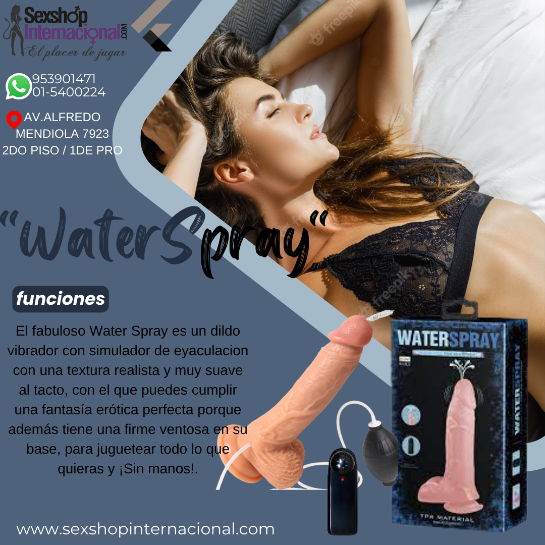 Water Spray Dildo Vibrador que Eyacula