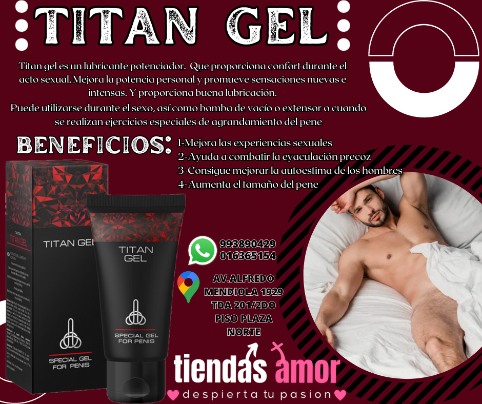 SEXSHOP TITAN GEL FOR MEN GEL AGRANDADOR PARA EL PENE