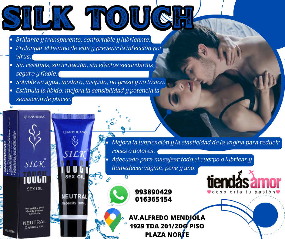 SEXSHOP LUBRICANTE SILK TOUCH A BASE DE AGUASIN DOLOR ANAL