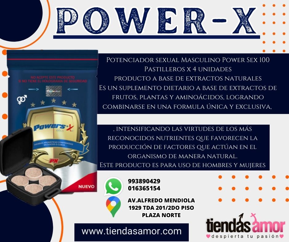 SEXSHOP POTENCIA SEXUAL MASCULINA POWER-X PACK DE 4 PASTILLAS