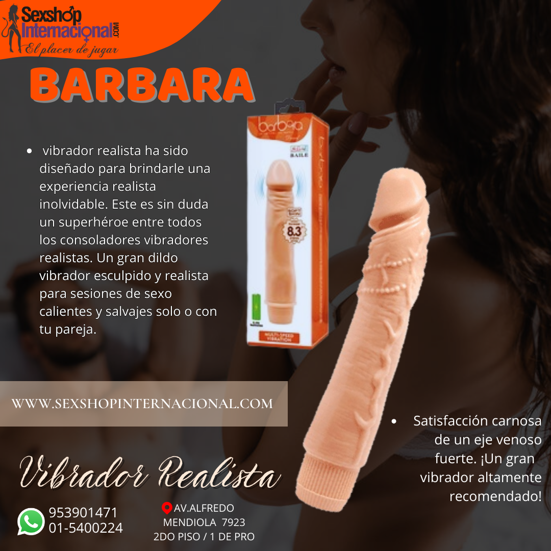 vibrador realista bárbara 8.3